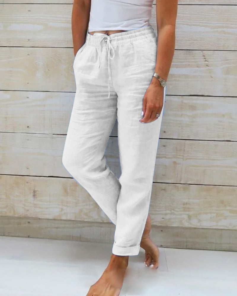 women loose fit trousers in black for casual wear 2