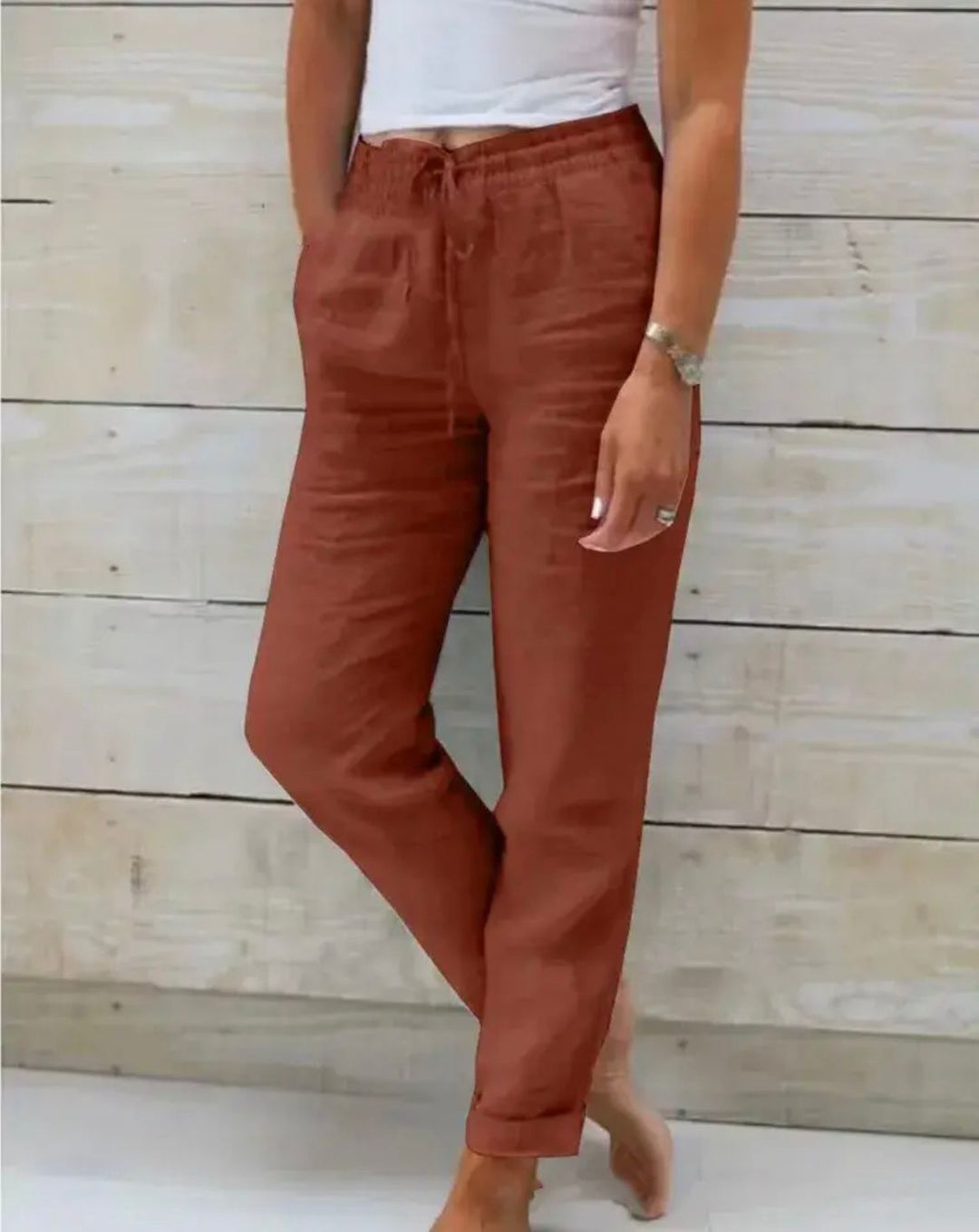 women loose fit trousers in black for casual wear 4