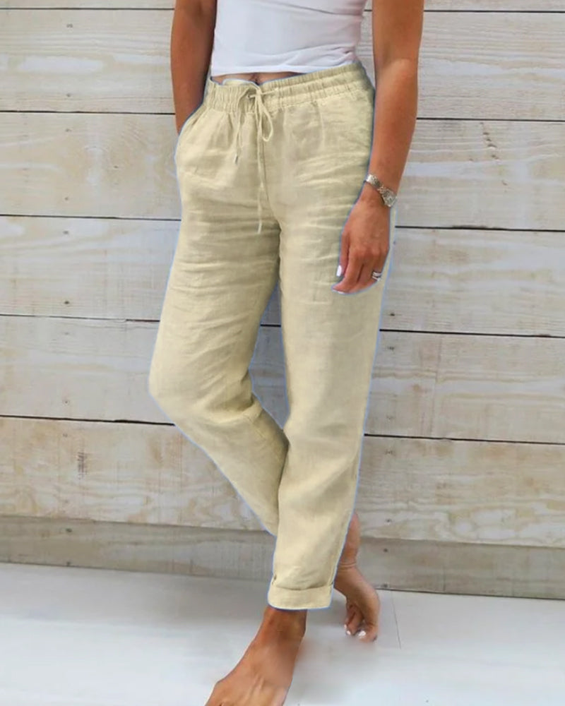 women loose fit trousers in black for casual wear 5