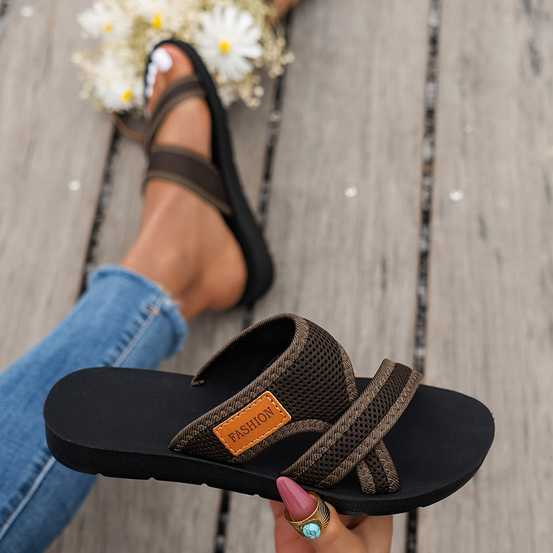 women slide sandals in black for summer outings 0