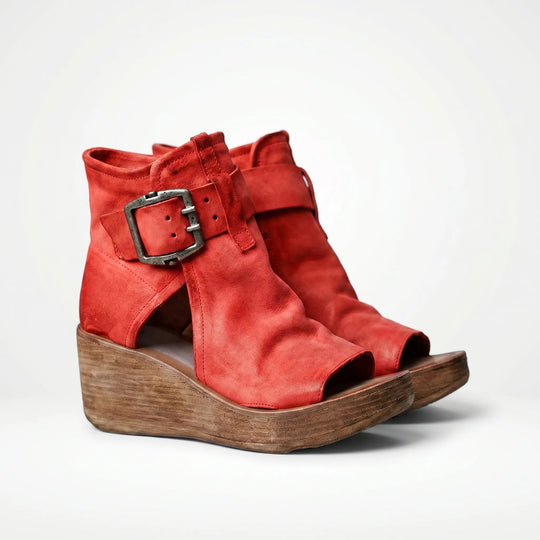 Lola  - Open-Toe Wedge Ankle Boot