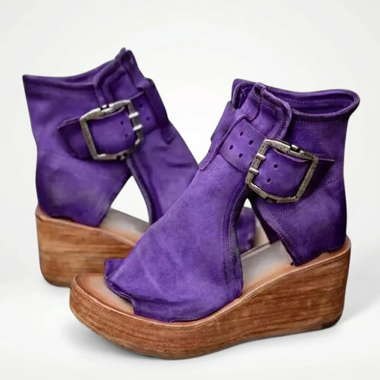 Lola  - Open-Toe Wedge Ankle Boot