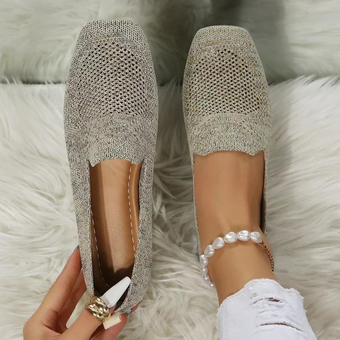 Lorena  - Square Toe Slip-On Shoes