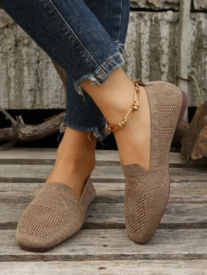 Lorena  - Square Toe Slip-On Shoes