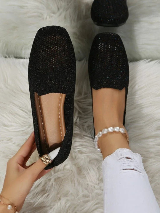 Lorena  - Square Toe Slip-On Shoes