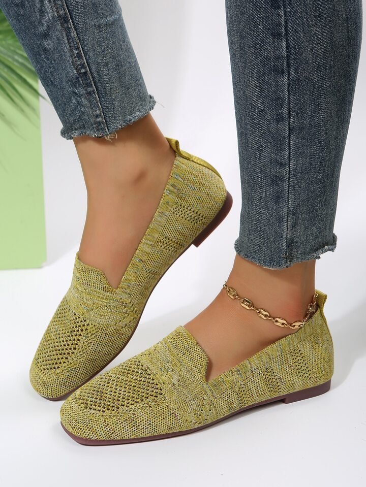 Lorena  - Square Toe Slip-On Shoes