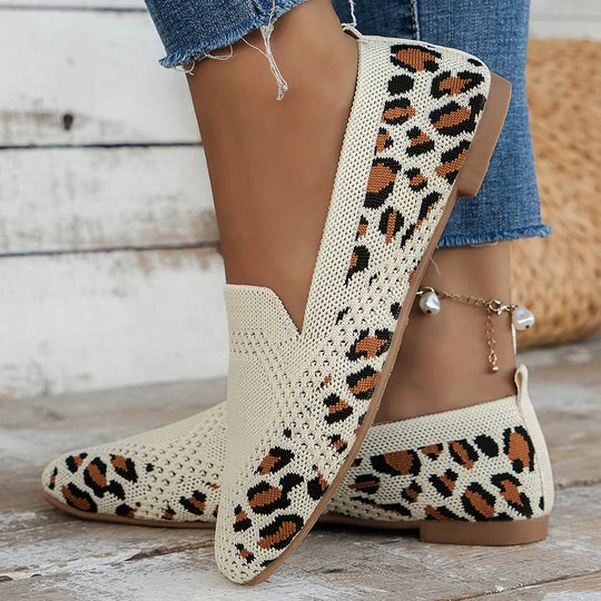 Lorena  - Square Toe Slip-On Shoes