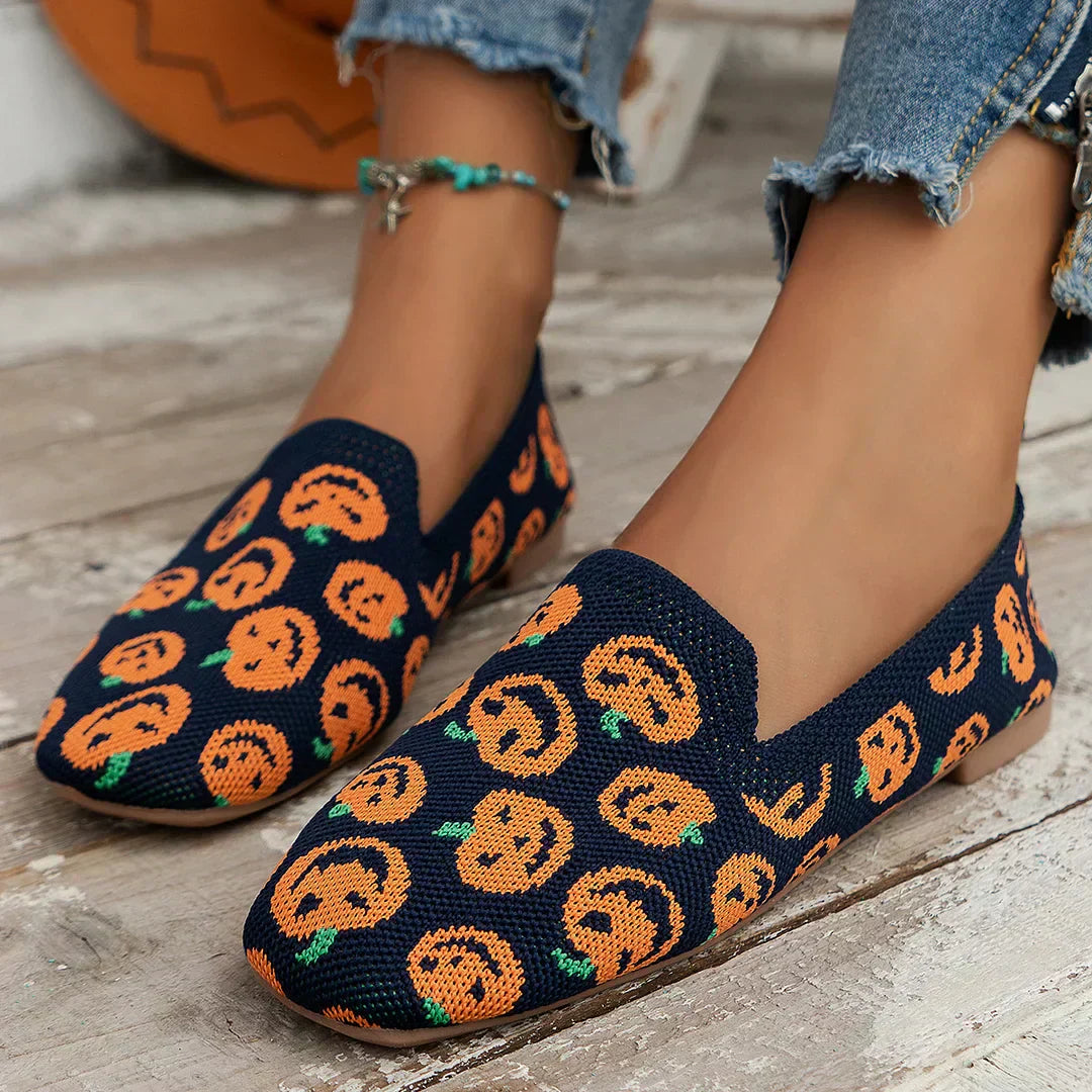 Lorena  - Square Toe Slip-On Shoes