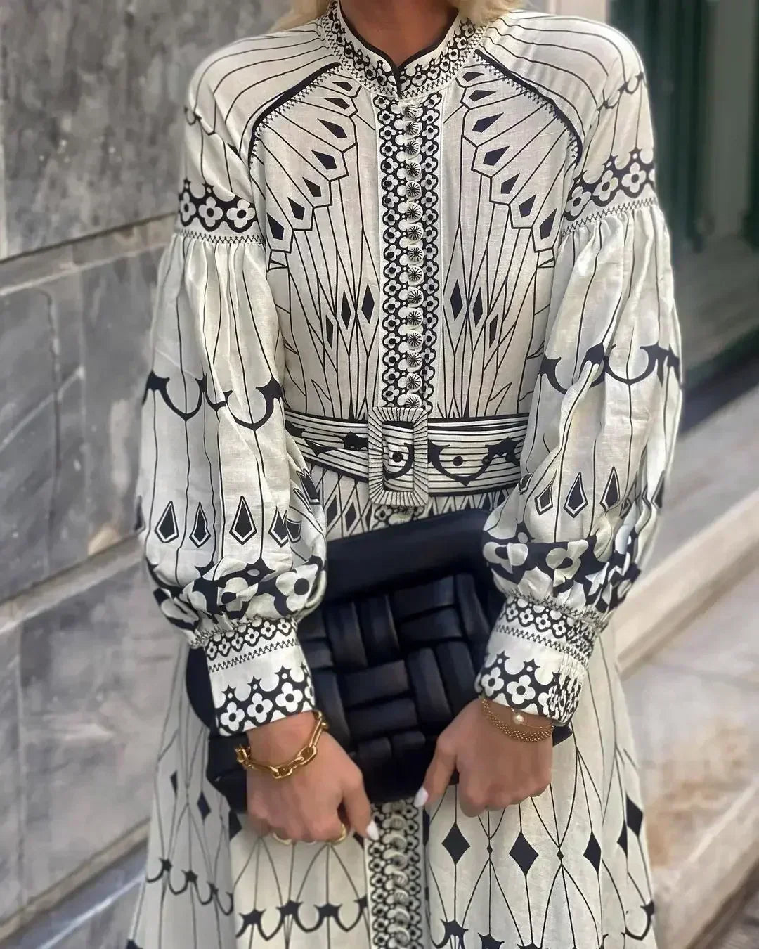 Lorene  - Long Sleeve Midi Dress