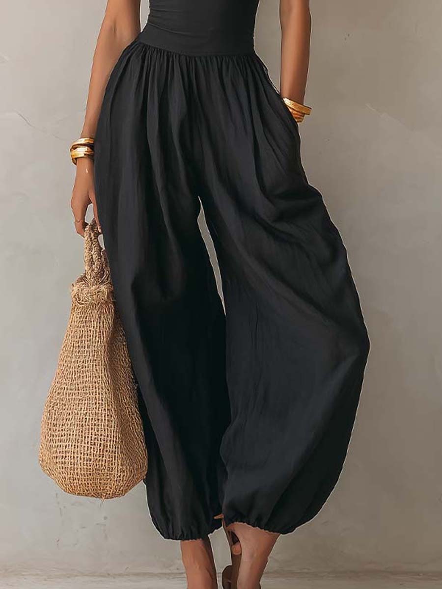 Lucy  - Sleeveless Draped Halter Jumpsuit Warm-Weather Styling