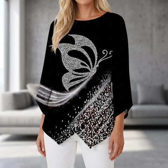 Luz  - Printed Crew Neck Long Sleeve Top