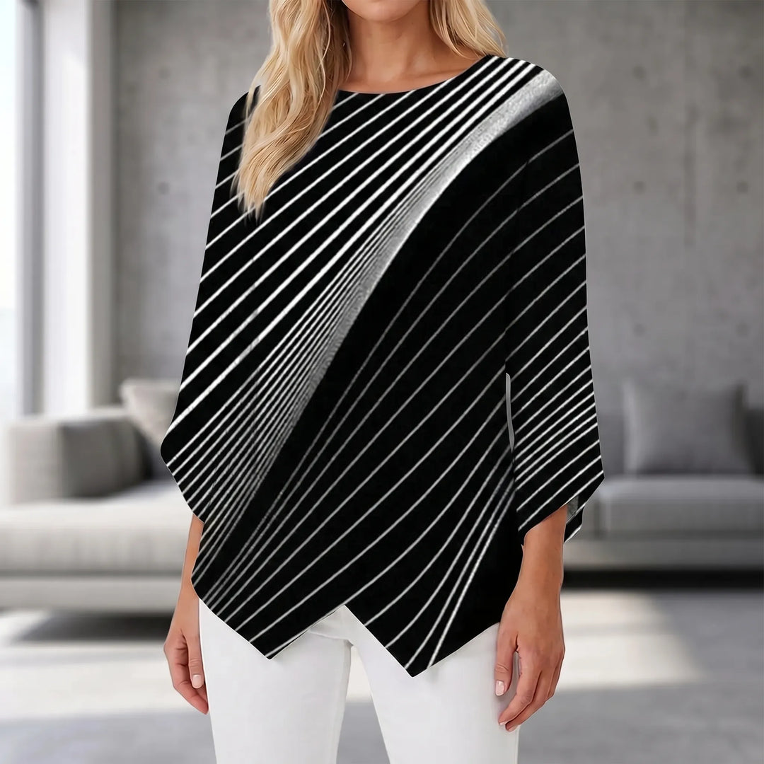 Luz  - Printed Crew Neck Long Sleeve Top