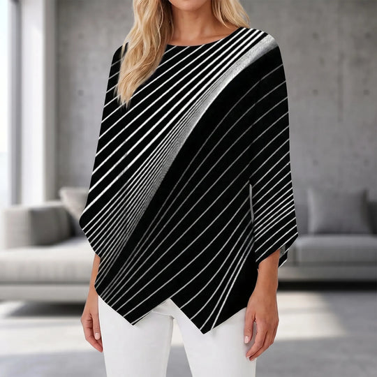 Luz  - Printed Crew Neck Long Sleeve Top