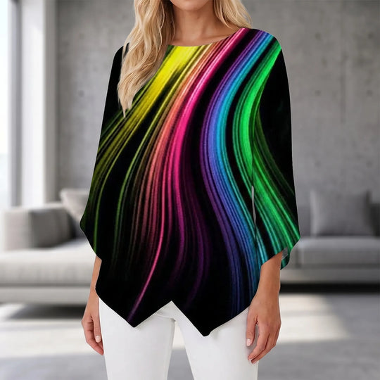 Luz  - Printed Crew Neck Long Sleeve Top