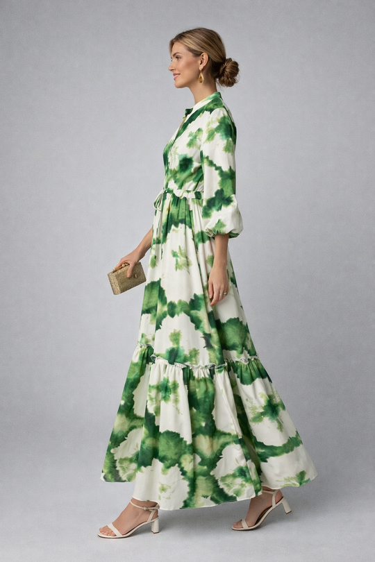 Lynette  - Printed Bohemian Maxi Dress
