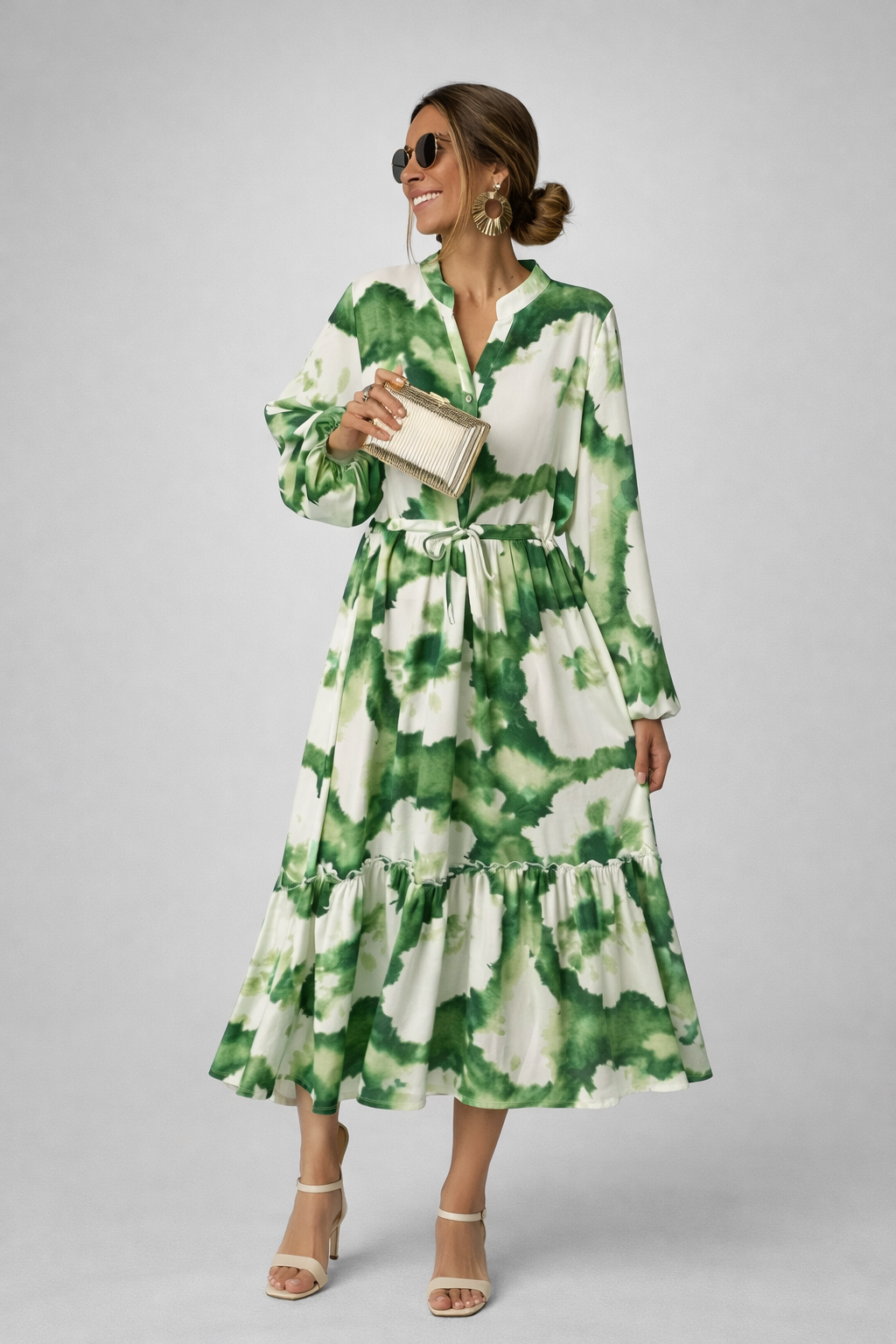 Lynette  - Printed Bohemian Maxi Dress