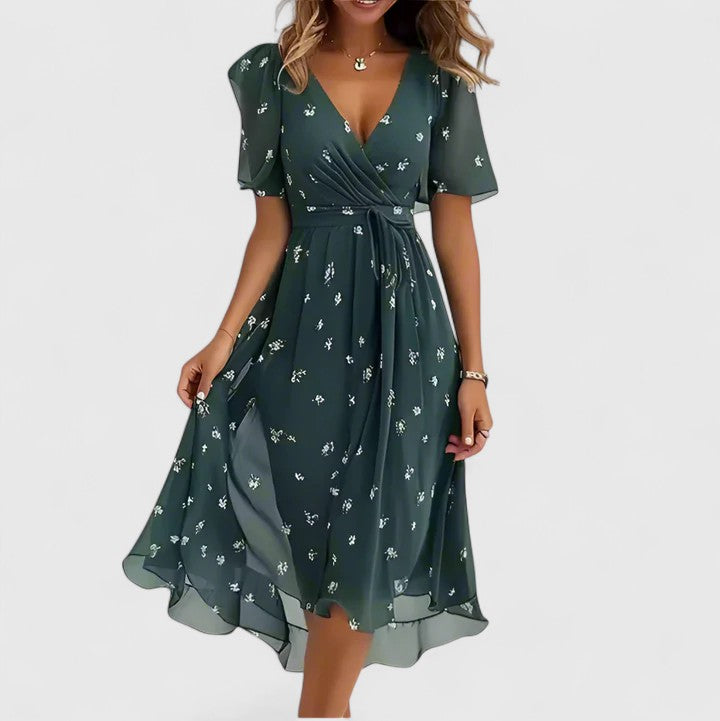 women floral dress in blue for summer outings 6