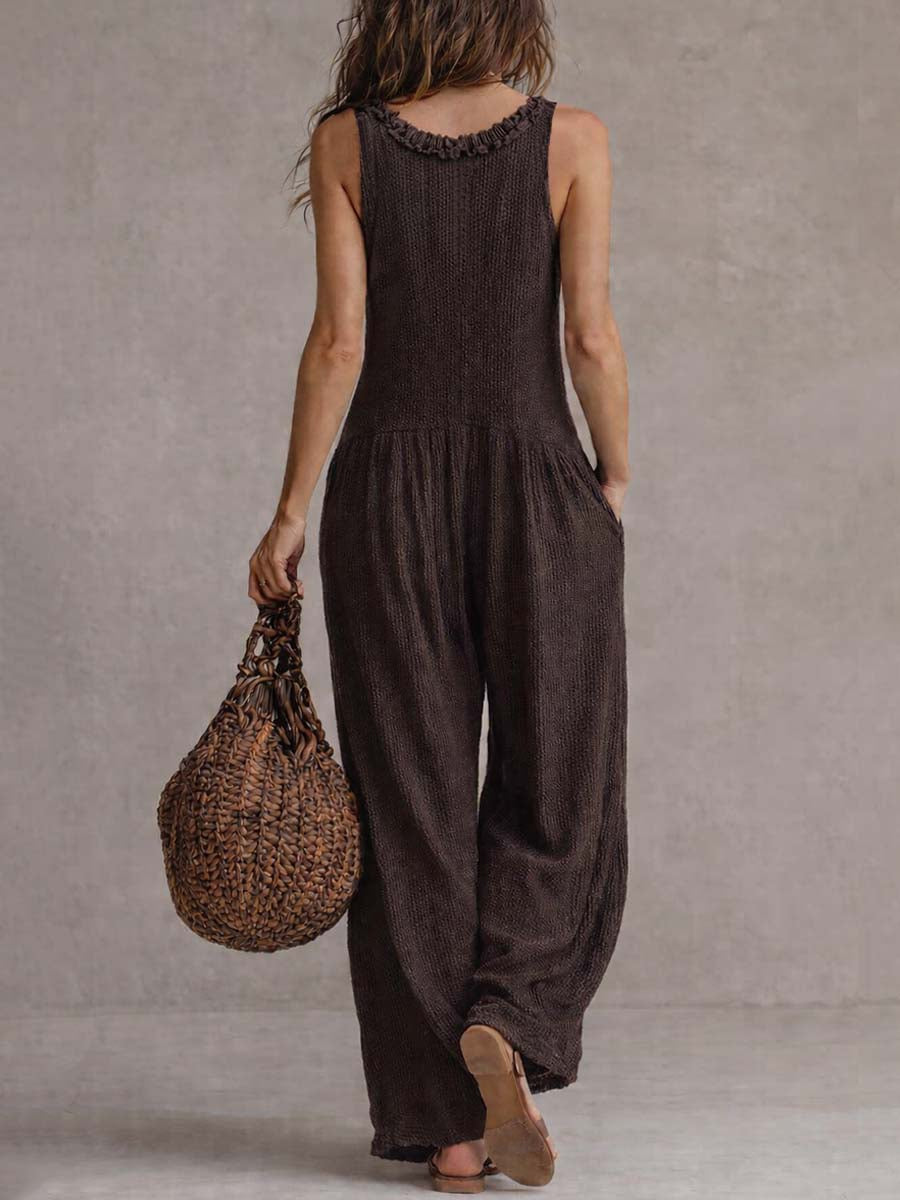 Madeline  - Sleeveless Knitted Jumpsuit Casual Daytime Wear