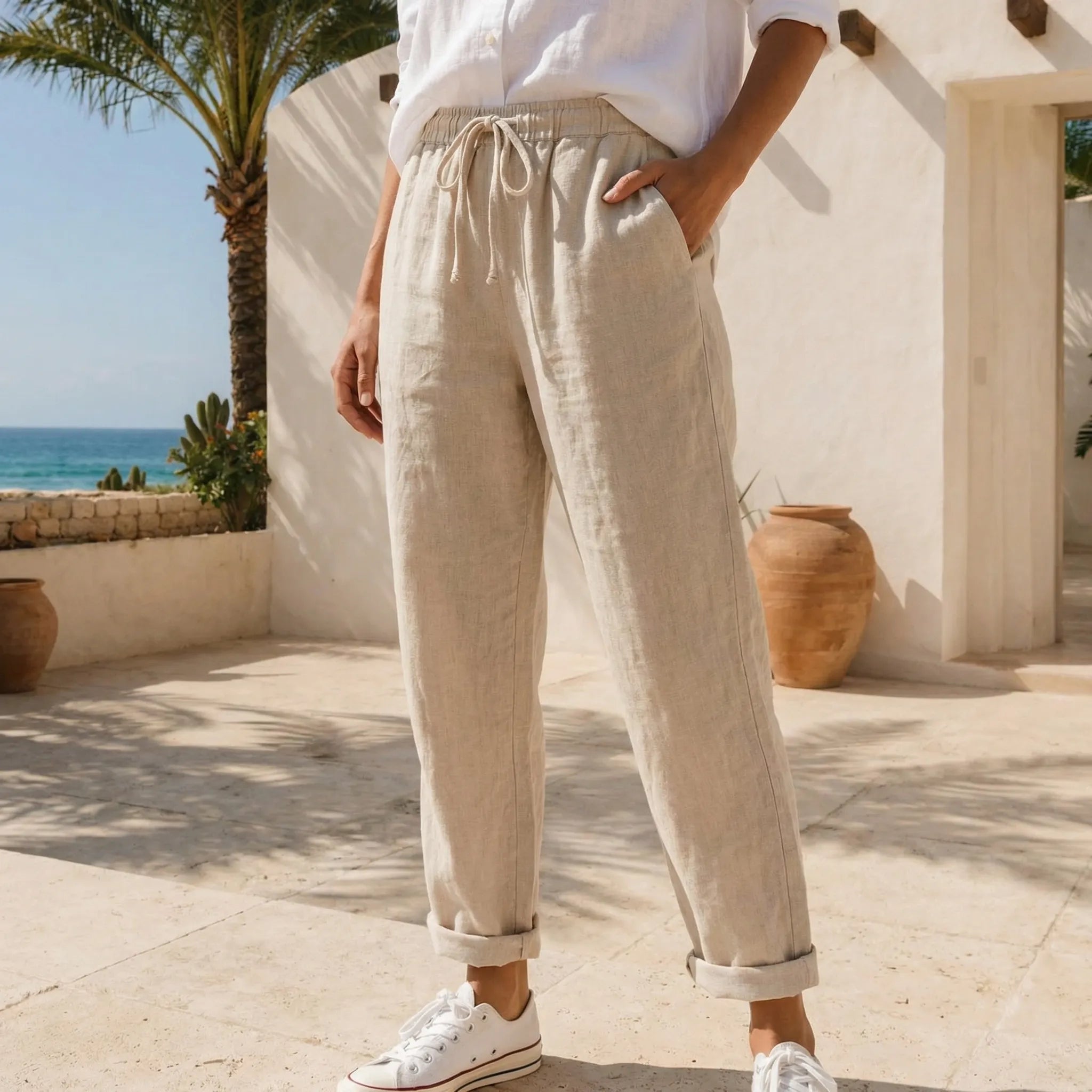 Marguerite  - High-Waist Relaxed Tapered Trousers