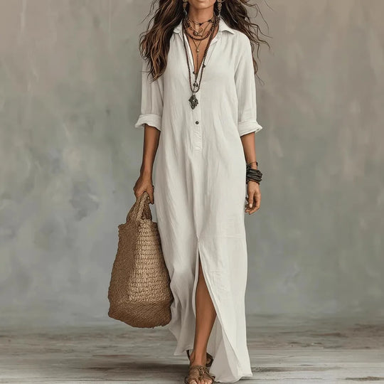 Marian  - Three Quarter Sleeve Maxi Dress