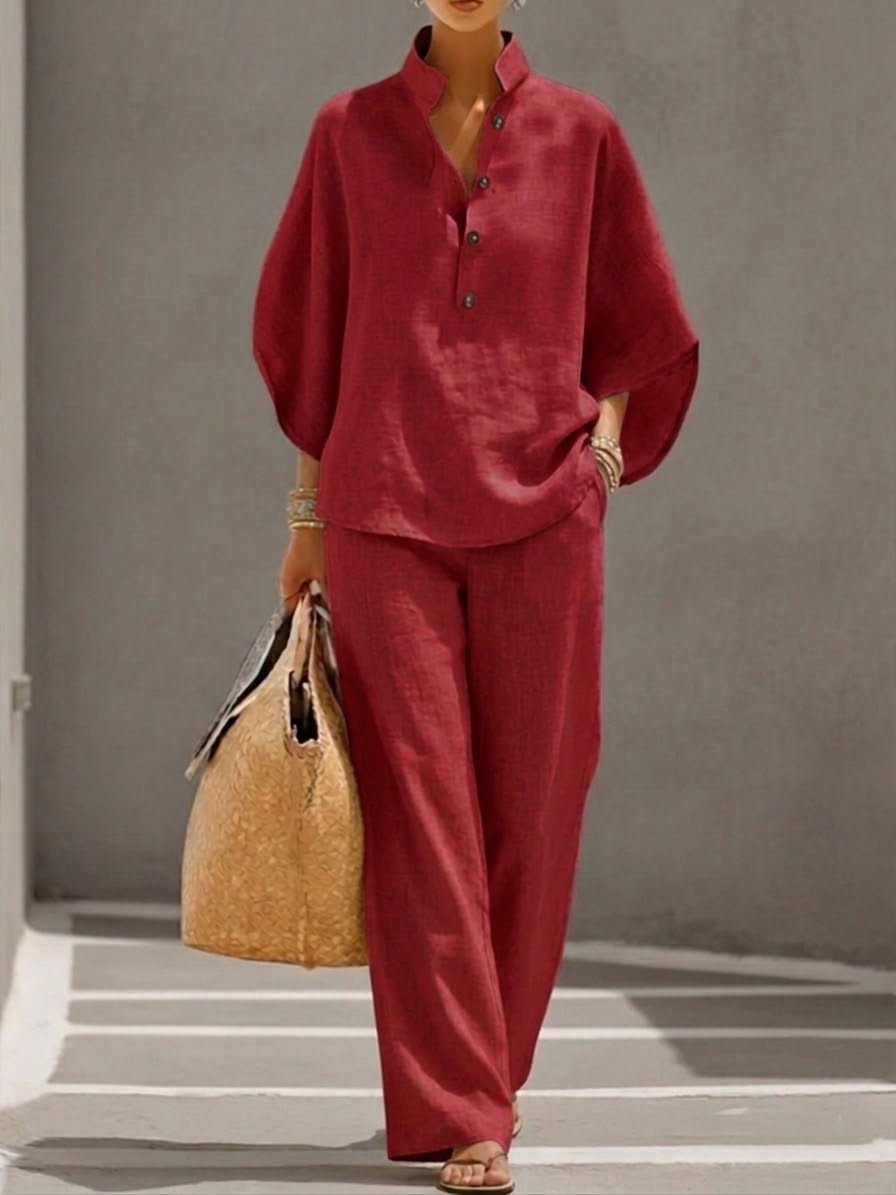 Marilyn  - Wide Leg Trouser Set 