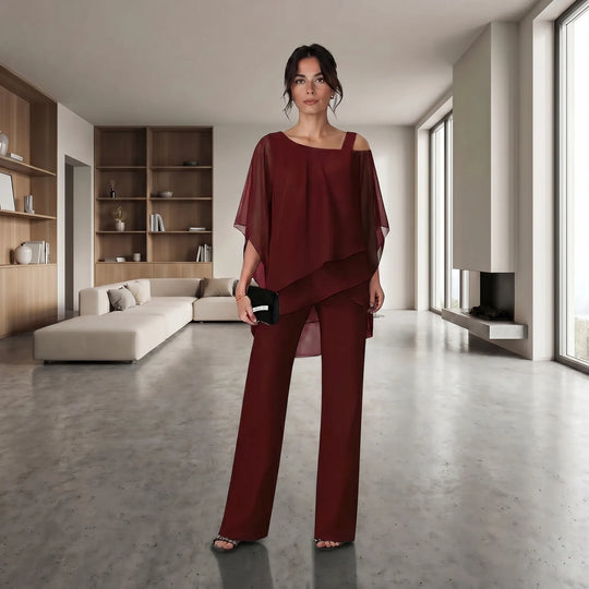Marion  - Elegant Two-Piece Top And Pant Set
