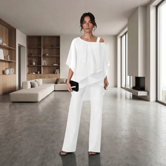 Marion  - Elegant Two-Piece Top And Pant Set
