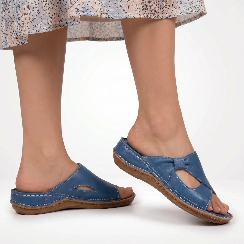 Marsha  - Open Toe Slip-On Sandal With Low Sole