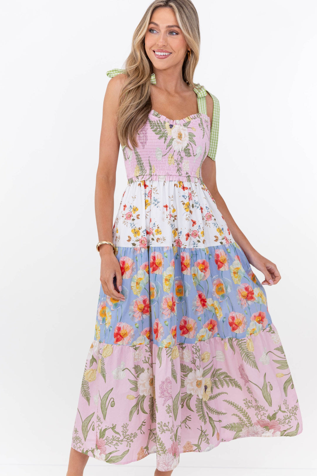 Marta  - Sleeveless Tiered Midi Dress Summer Vacations