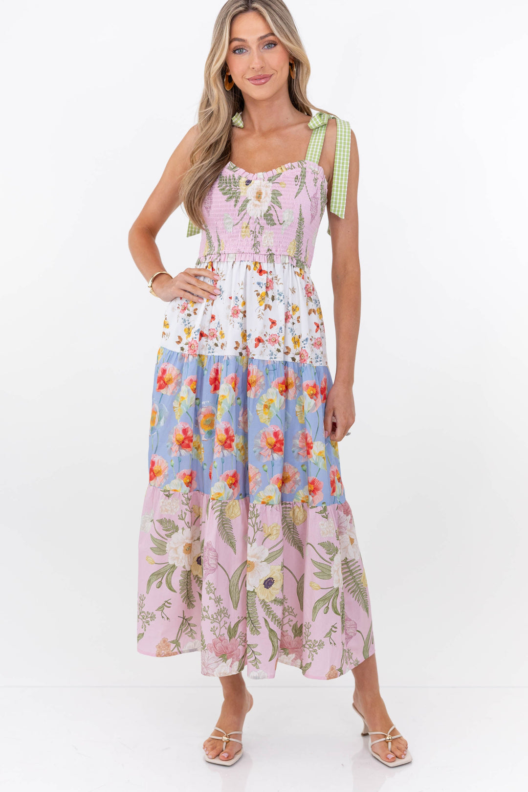 Marta  - Sleeveless Tiered Midi Dress Summer Vacations