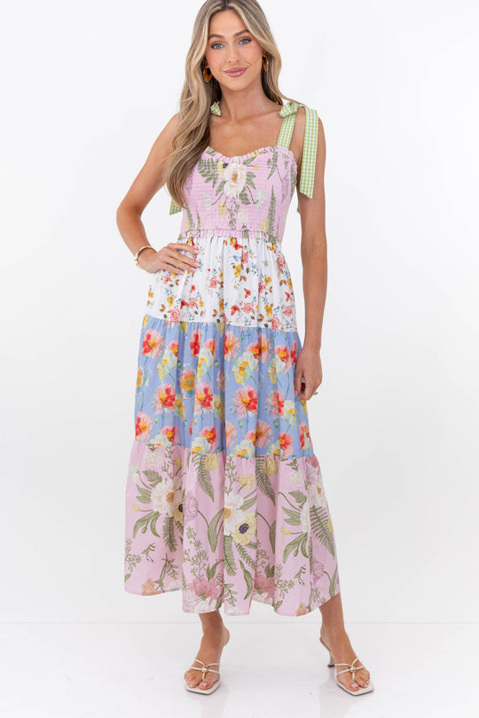 Marta  - Sleeveless Tiered Midi Dress Summer Vacations