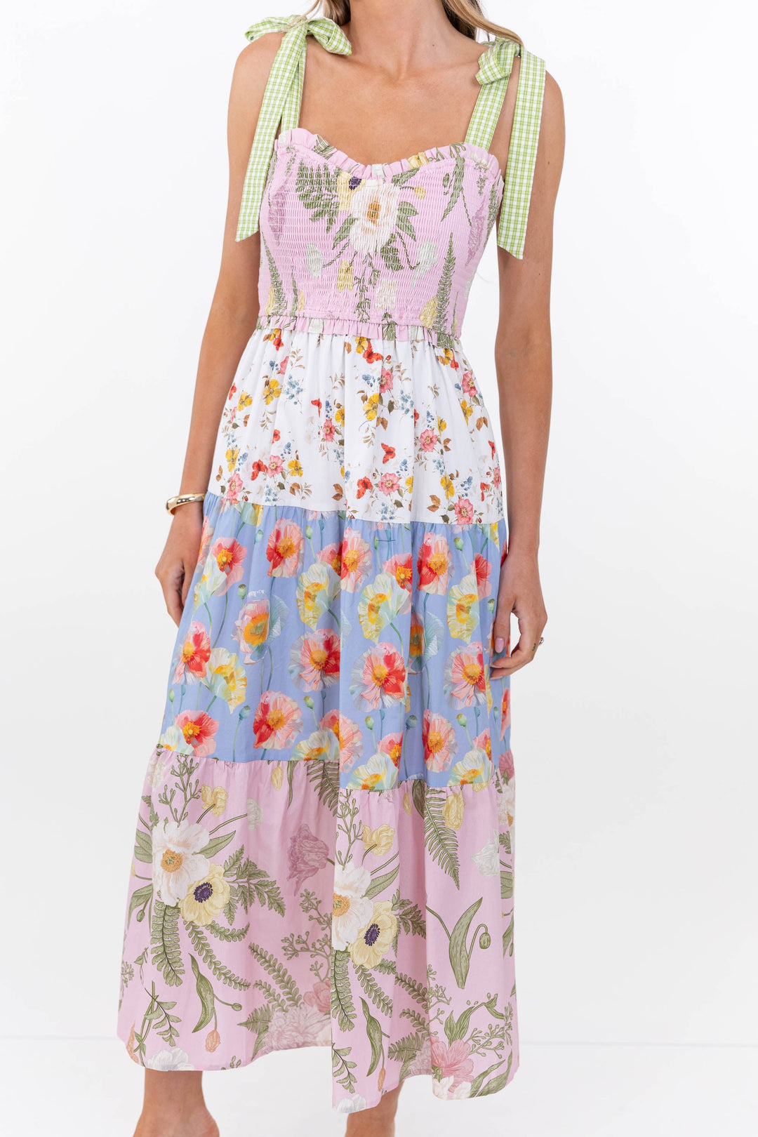 Marta  - Sleeveless Tiered Midi Dress Summer Vacations