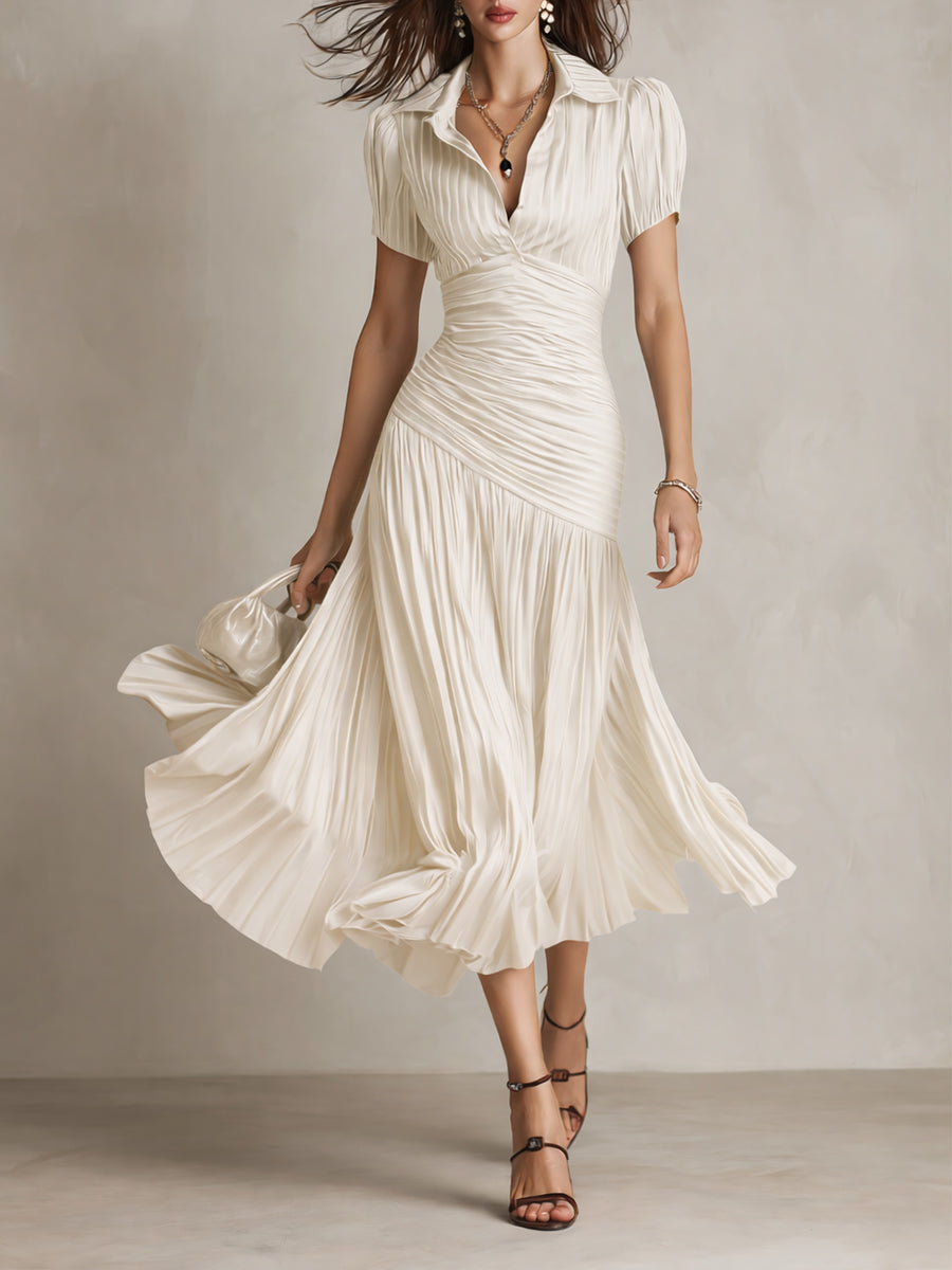 Martha  - Striped Midi Dress 