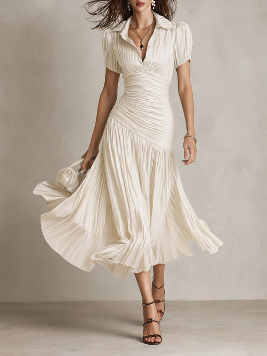 Martha  - Striped Midi Dress 