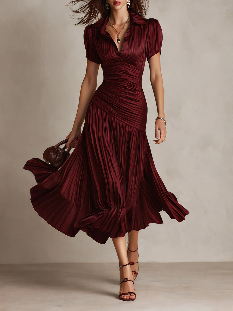 Martha  - Striped Midi Dress 