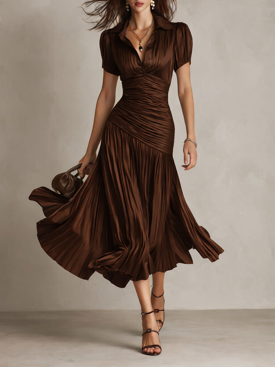 Martha  - Striped Midi Dress 
