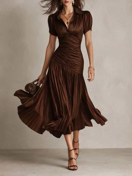 Martha  - Striped Midi Dress 
