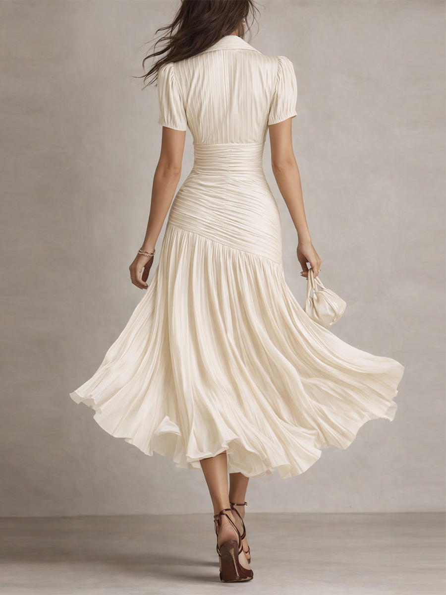 Martha  - Striped Midi Dress 