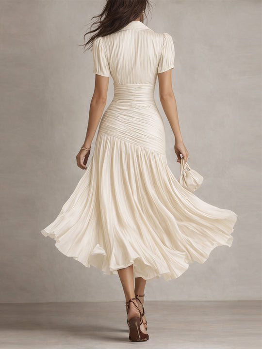 Martha  - Striped Midi Dress 