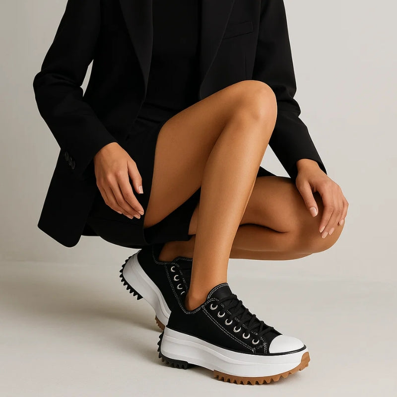 Maya - Chunky Platform Lace Up Casual Sneakers-Women’s Sneakers-Noble Wears-NW