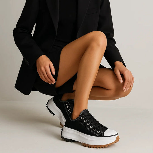 Maya - Chunky Platform Lace Up Casual Sneakers-Women’s Sneakers-Noble Wears-NW
