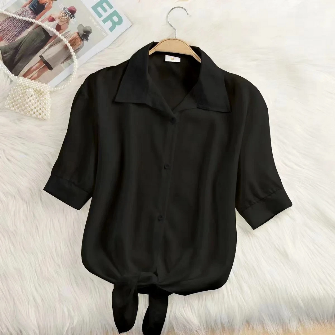 women cropped blouse in white for casual outings 2