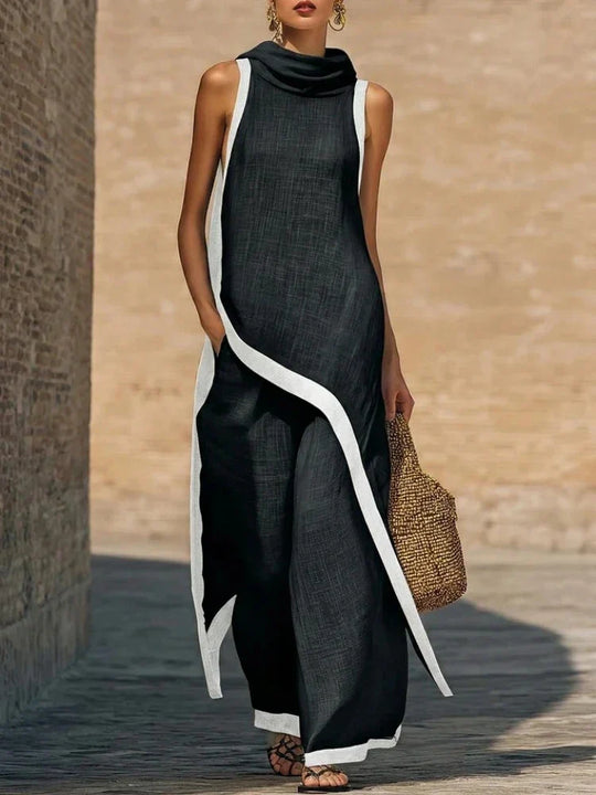 Mildred  - 2-Piece Linen wide Leg Trouser Set 