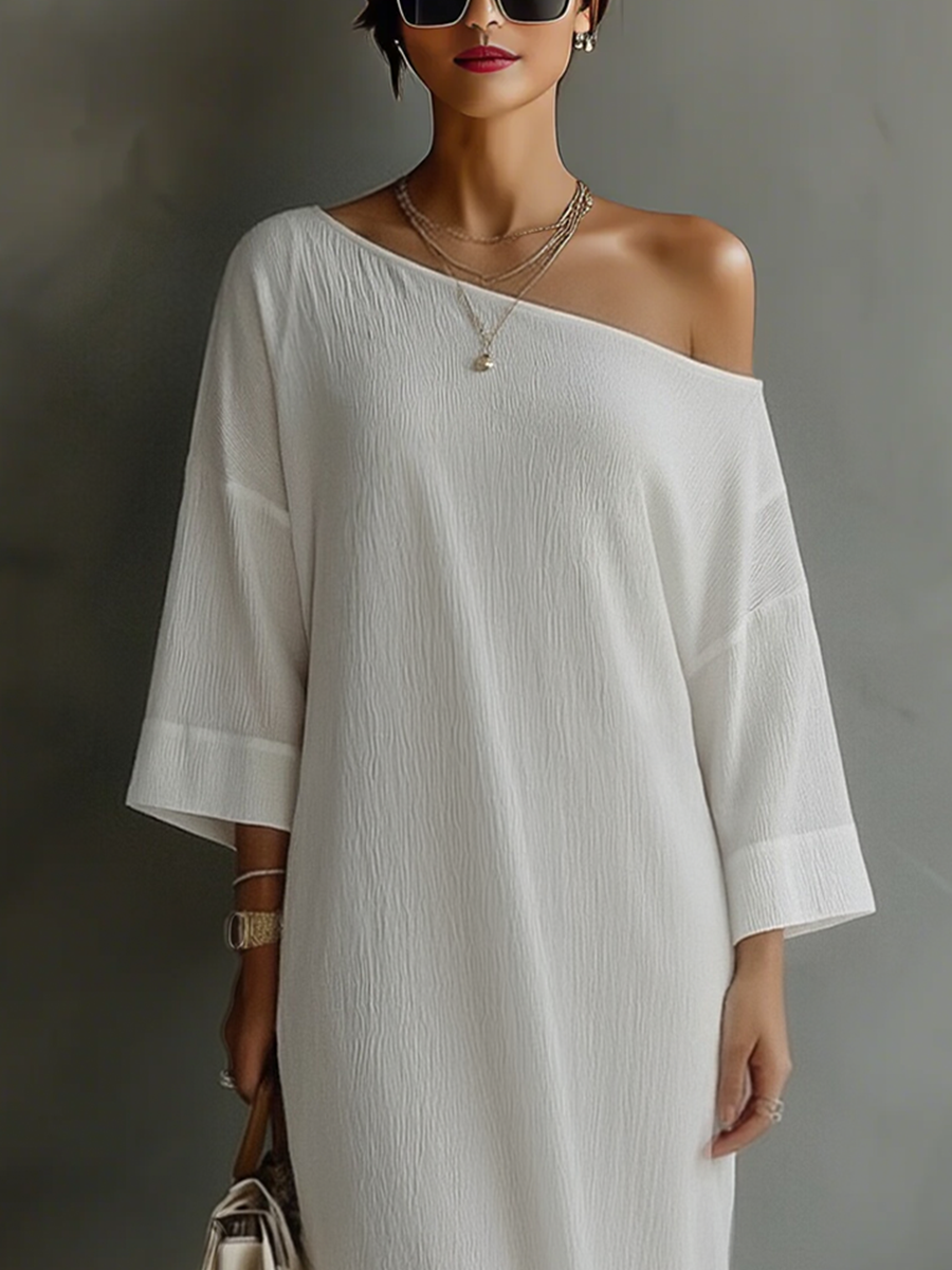 Molly  - Asymmetric Flowing Maxi Dress Formal Evening Wear