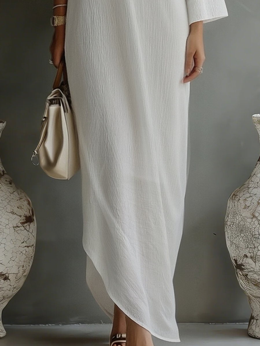 Molly  - Asymmetric Flowing Maxi Dress Formal Evening Wear