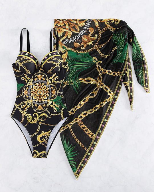 Mona  - One-Piece Swimsuit With Wrap Skirt