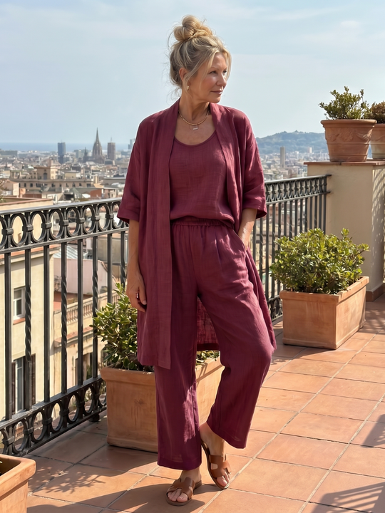 Monique  - Casual 3-Piece coordinated Set Relaxed Daytime Wear