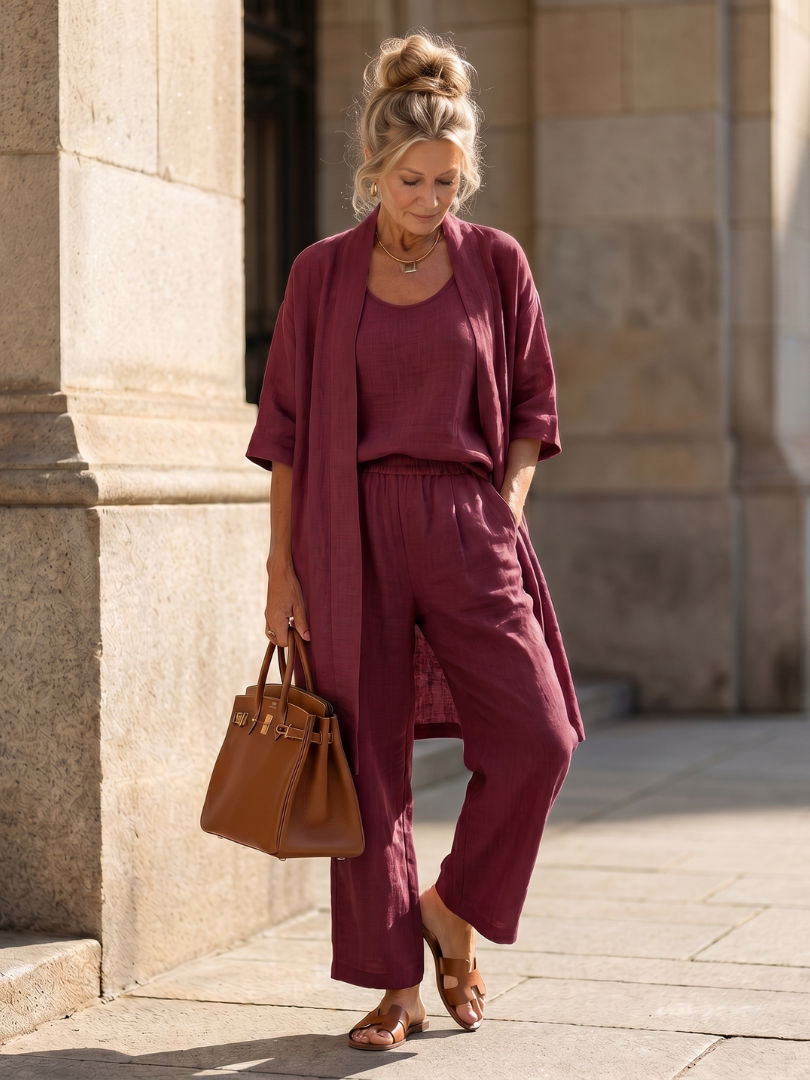 Monique  - Casual 3-Piece coordinated Set Relaxed Daytime Wear