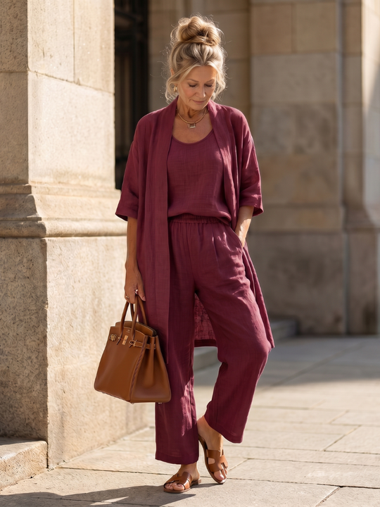 Monique  - Casual 3-Piece coordinated Set Relaxed Daytime Wear