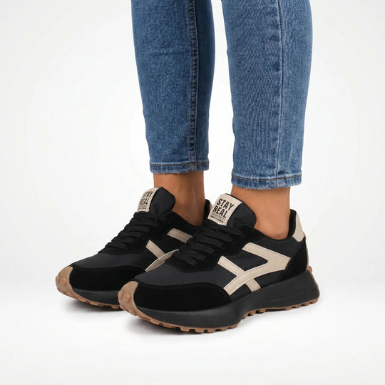 Muriel  - Lace-Up Retro Runner Sneaker